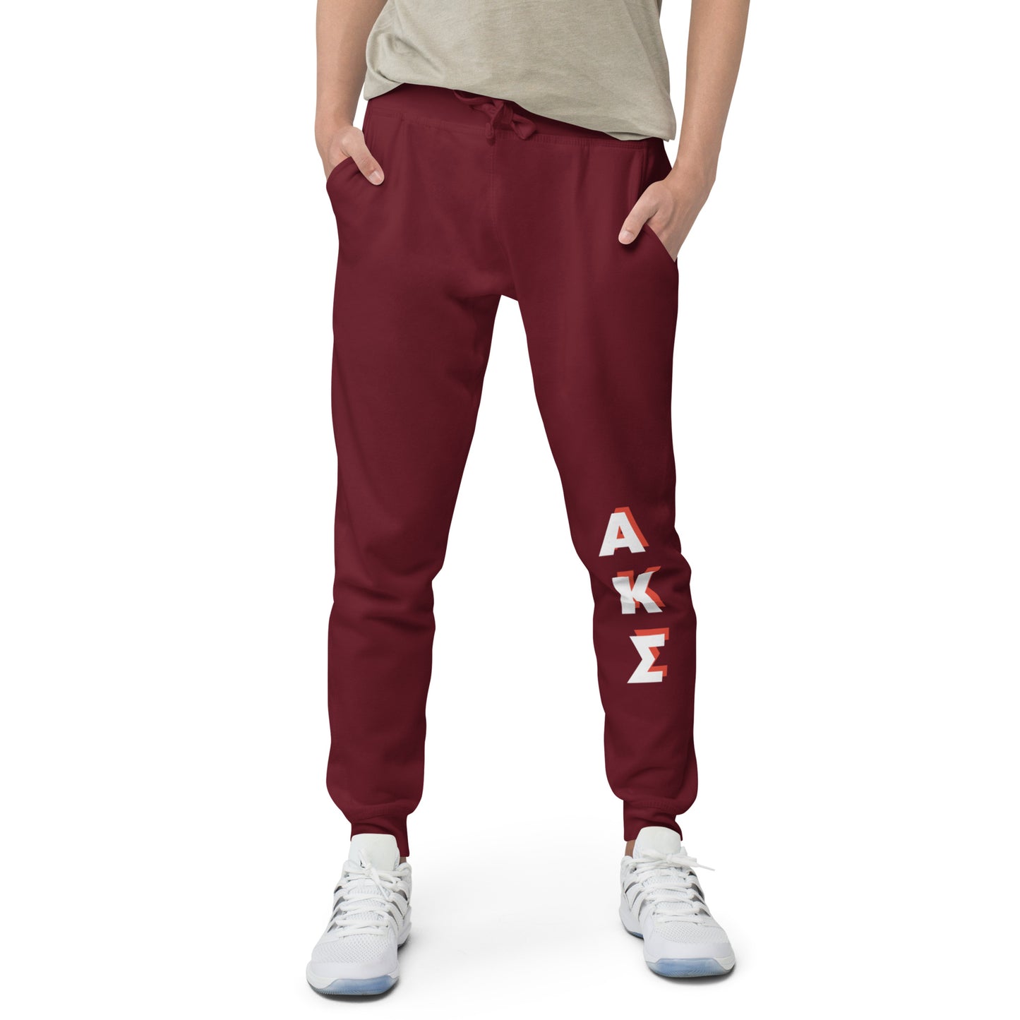 AKS red shadow fleece sweatpants
