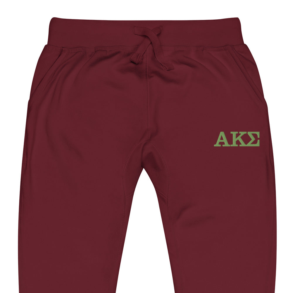 Green AKS fleece sweatpants