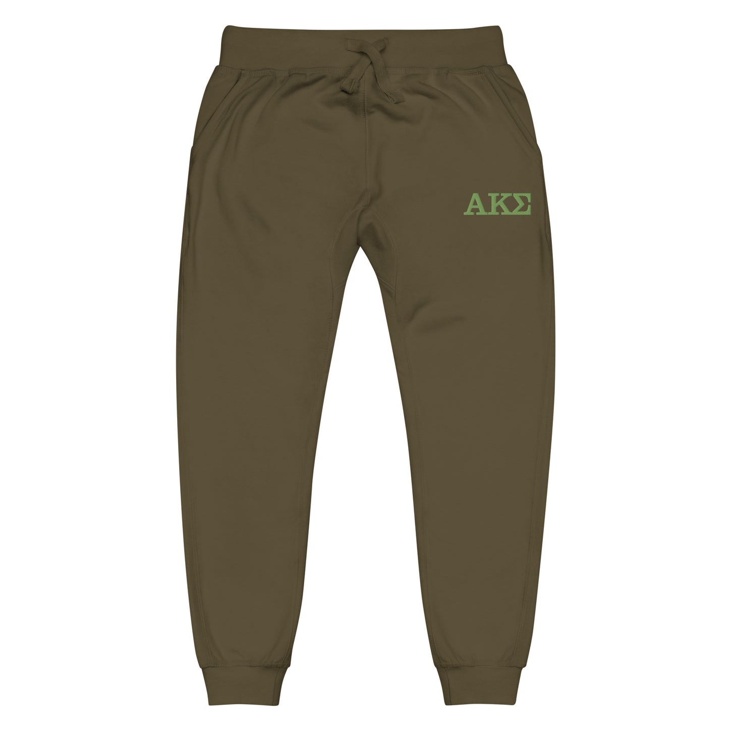 Green AKS fleece sweatpants