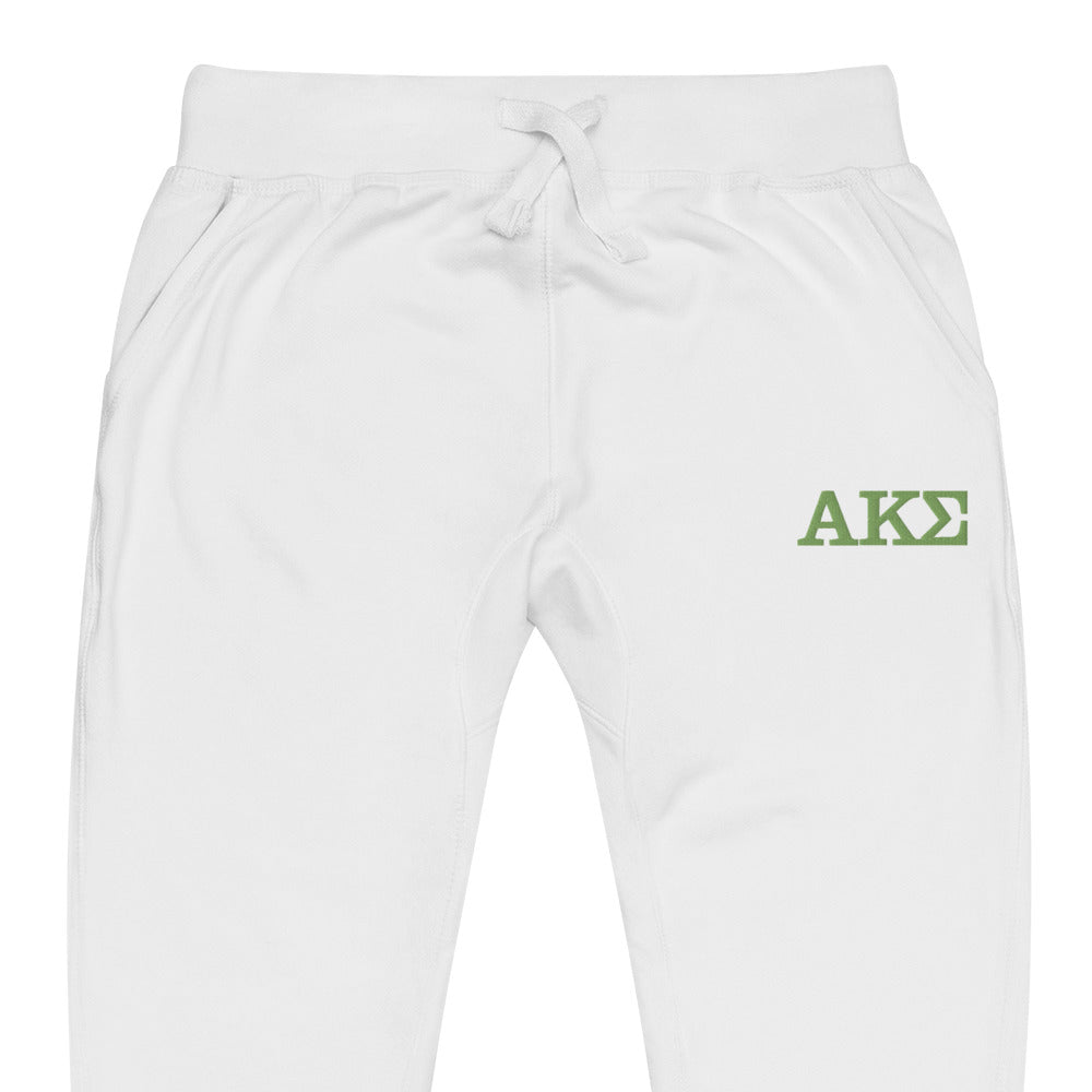 Green AKS fleece sweatpants